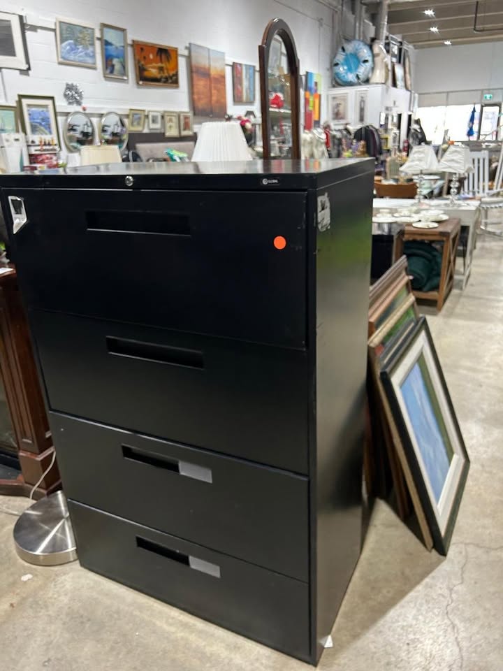 Large Black Filing Cabinet - 2 Available