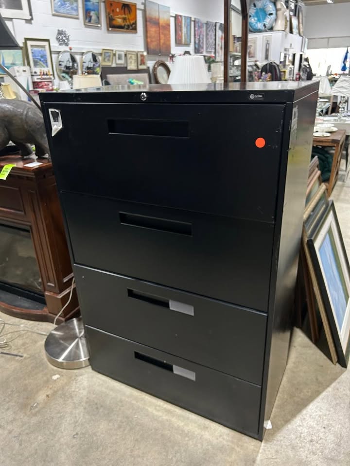 Large Black Filing Cabinet - 2 Available