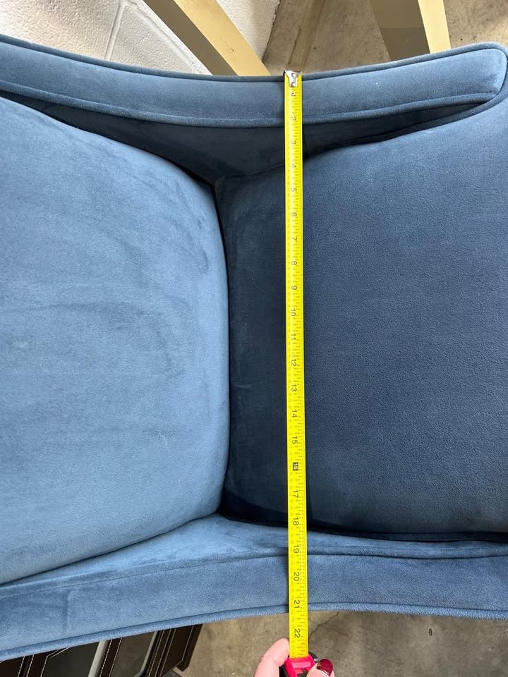 Blue Velvet armchair - 2 Available