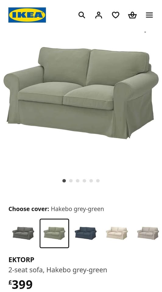 Ikea EKTORP 2-Seater Sofa - Gray