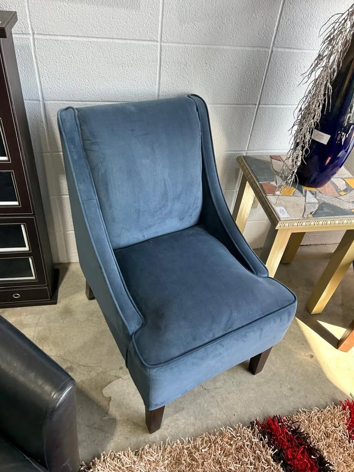 Blue Velvet armchair - 2 Available