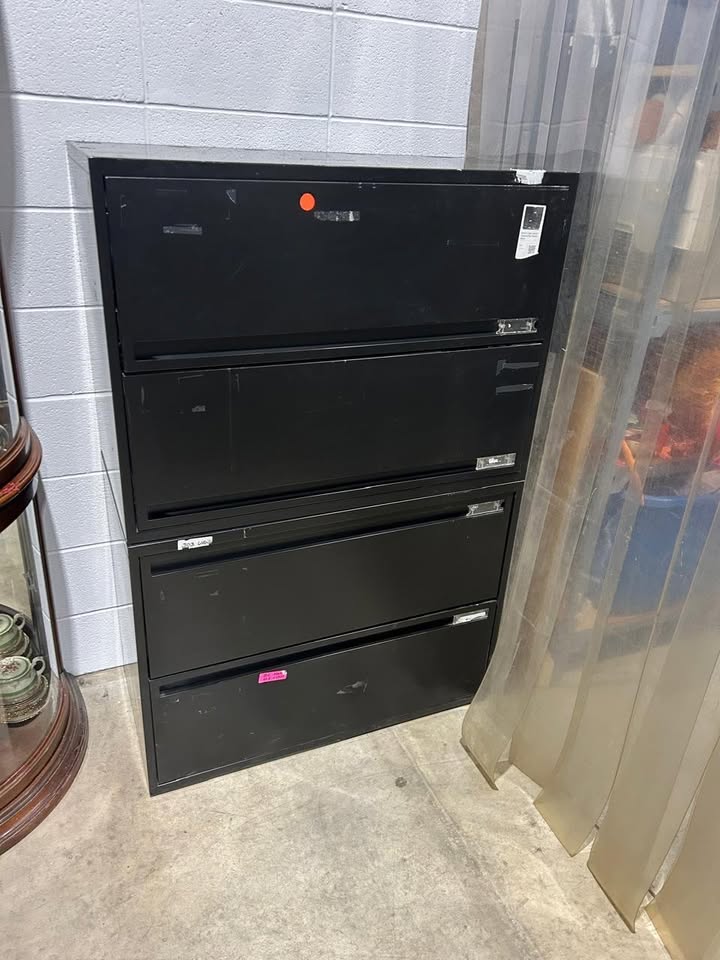 Large Black Filing Cabinet - 2 Available