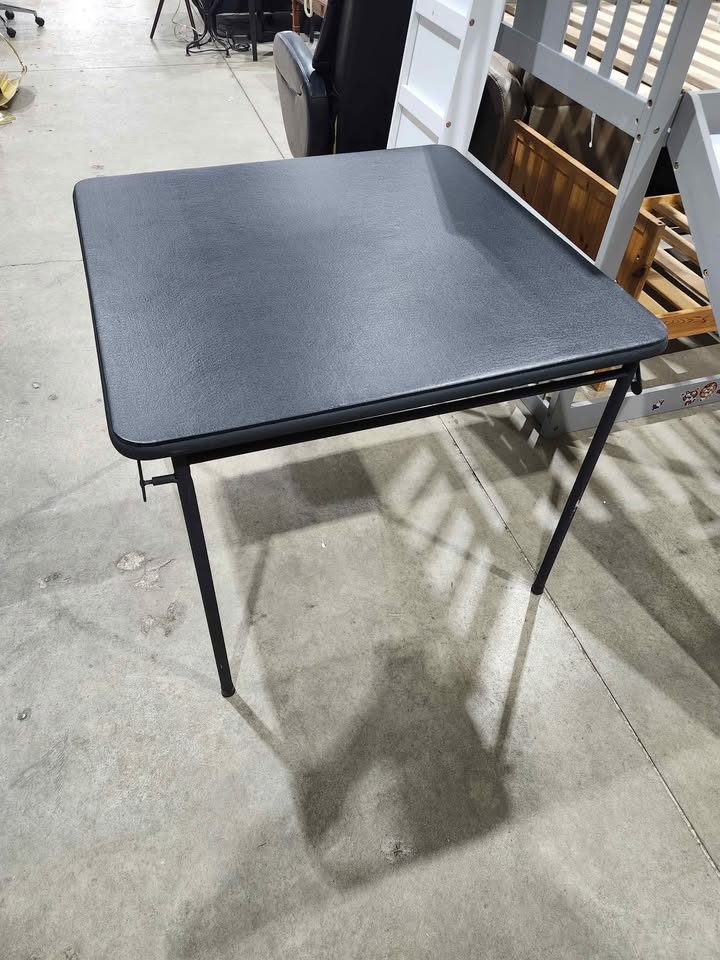 Portable Vinyl Top Metal Folding Card Game/Activity Table 34"