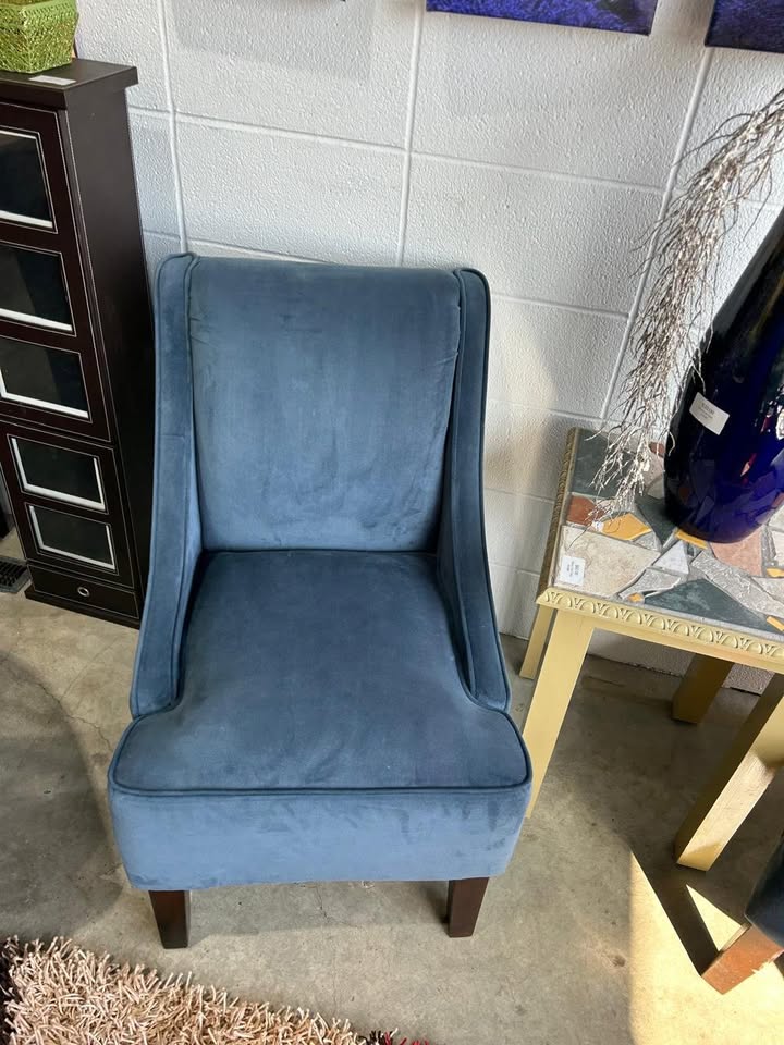 Blue Velvet armchair - 2 Available