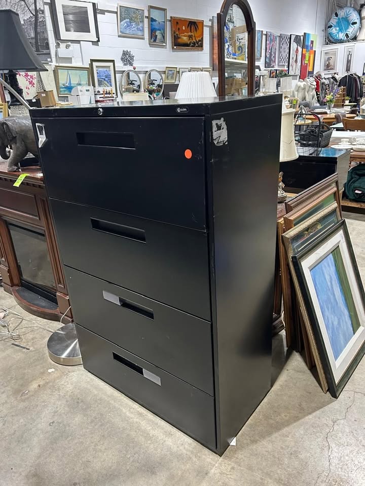 Large Black Filing Cabinet - 2 Available
