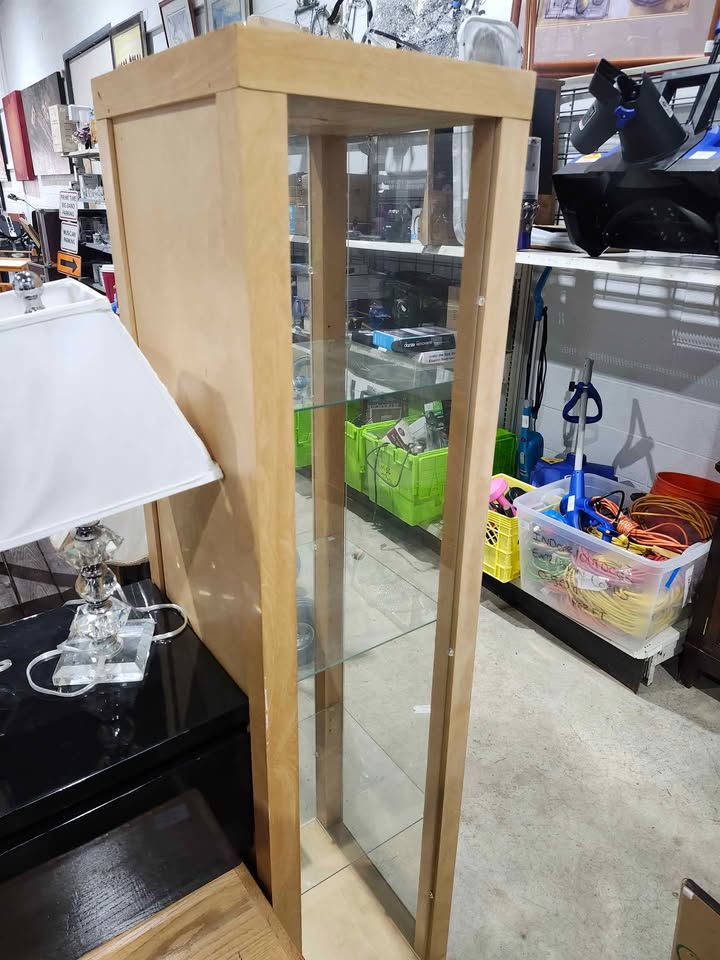 Wooden/Glass 4-Tier Display Cabinet