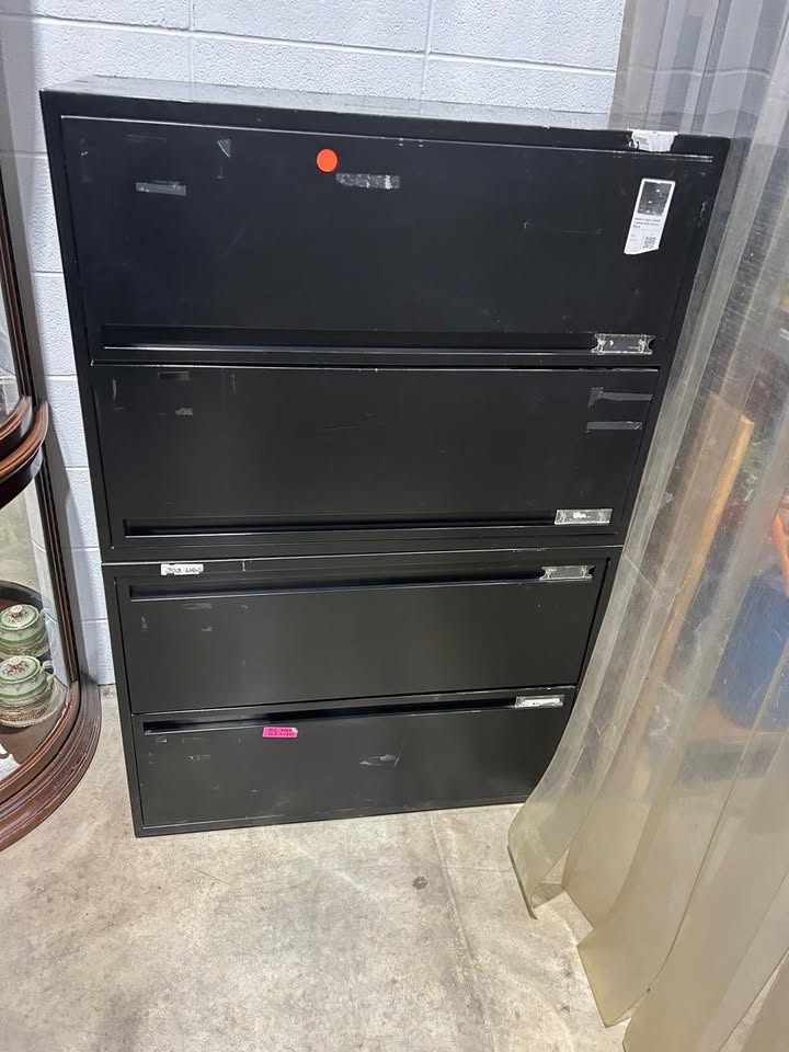 Large Black Filing Cabinet - 2 Available