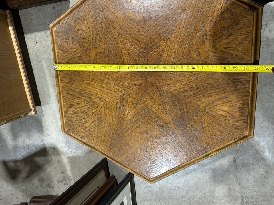 Hexagonal Wooden Side/End table
