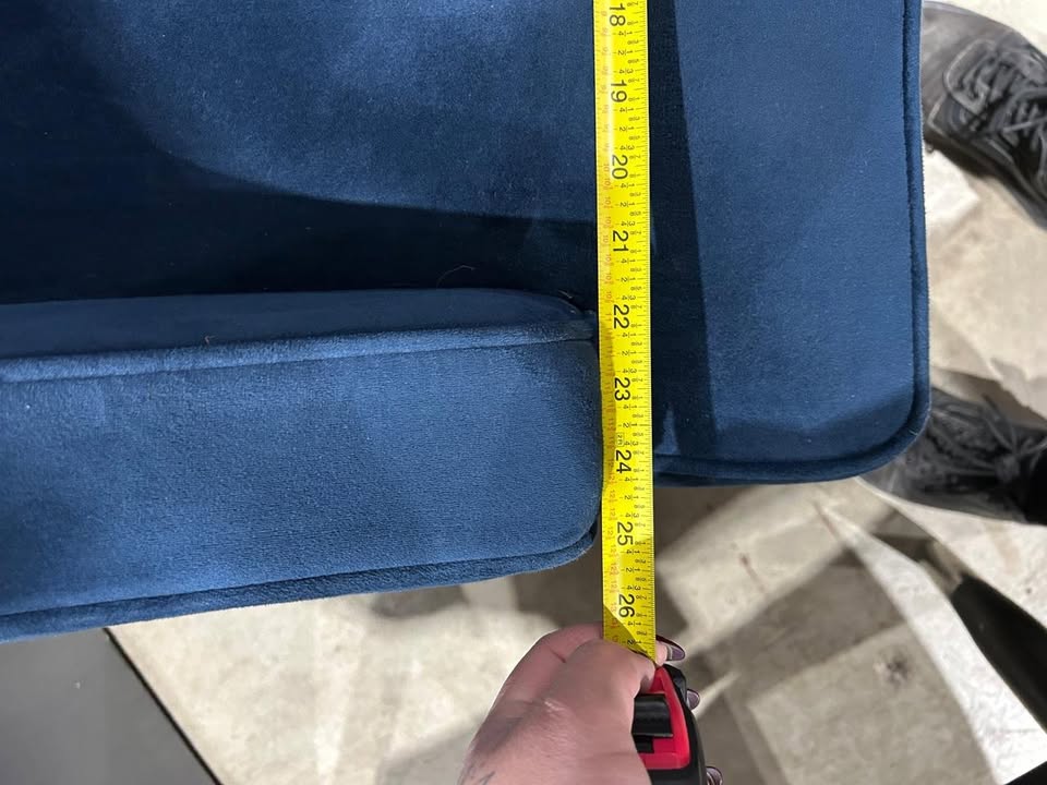 Blue Velvet Arm Chair