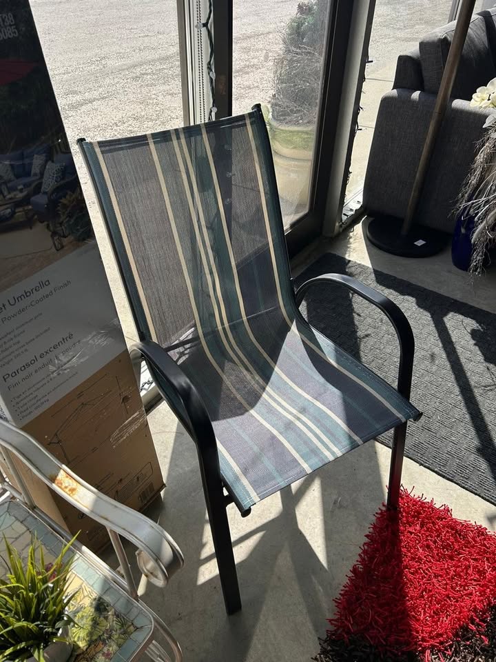 Stripped Sturdy Outdoor/Patio Chair - 6 Available