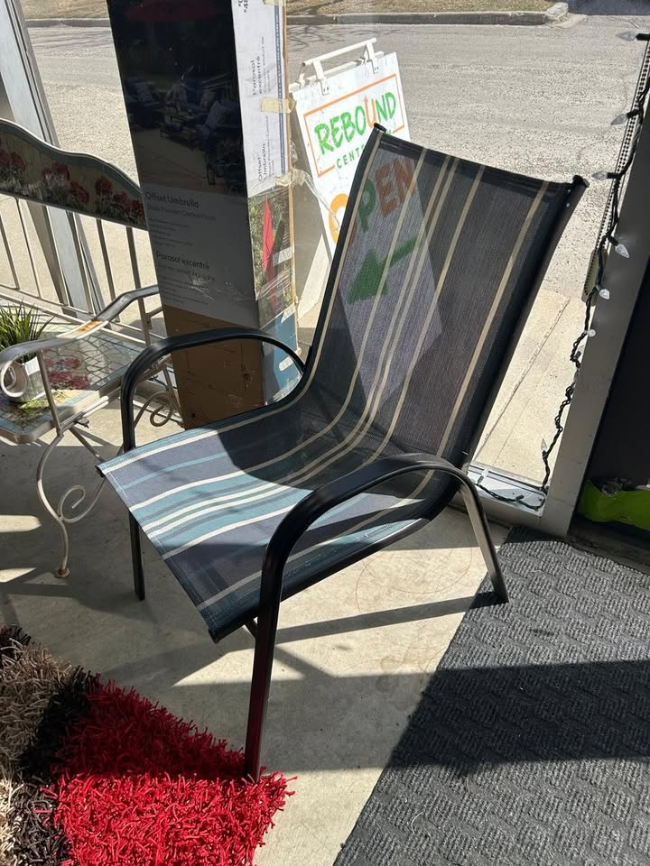 Stripped Sturdy Outdoor/Patio Chair - 6 Available