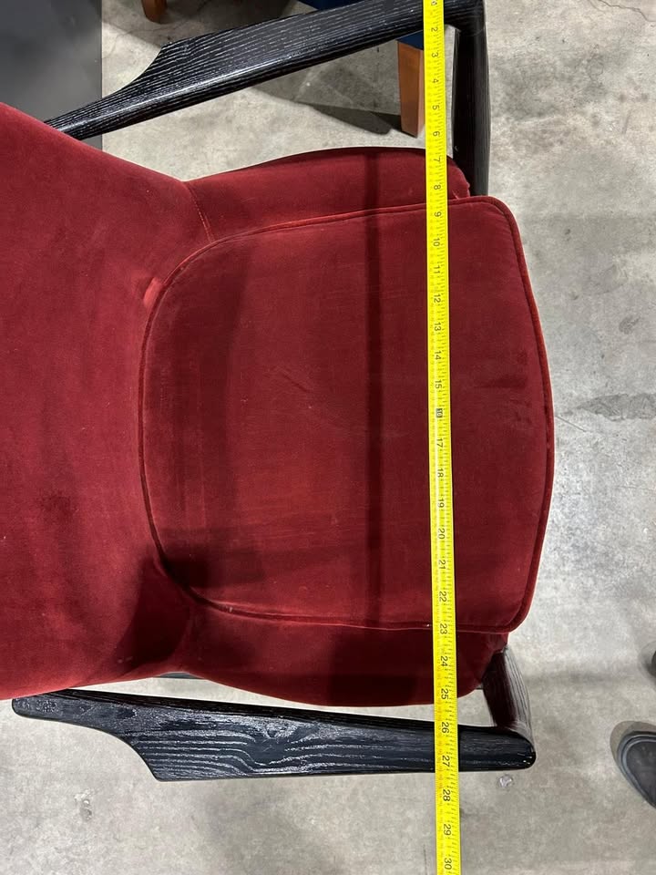Red Velvet Arm Chair