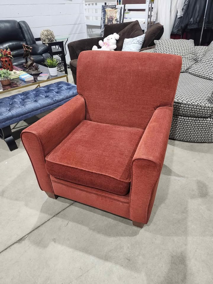 Red Upholstered Armchair - Whittaker Furniture