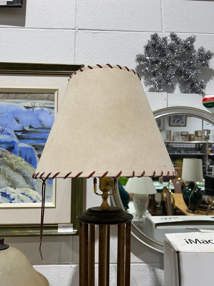 Tall-ish Table lamp - Brown accents