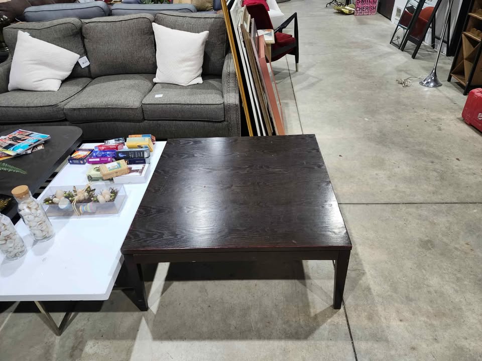 Large Solid Wooden Square Coffee Table