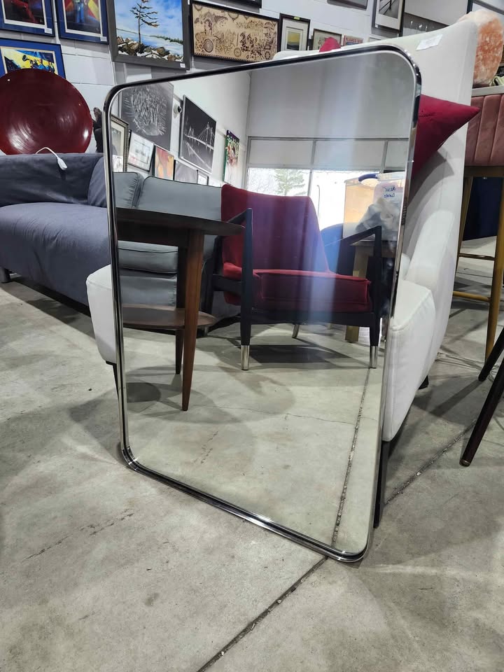 TEHOME Grozdana Rectangle Metal Mirror - 22" x 30" - Chrome