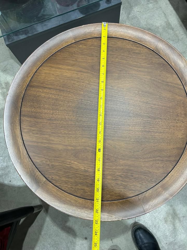 Round Side/End Wooden Table