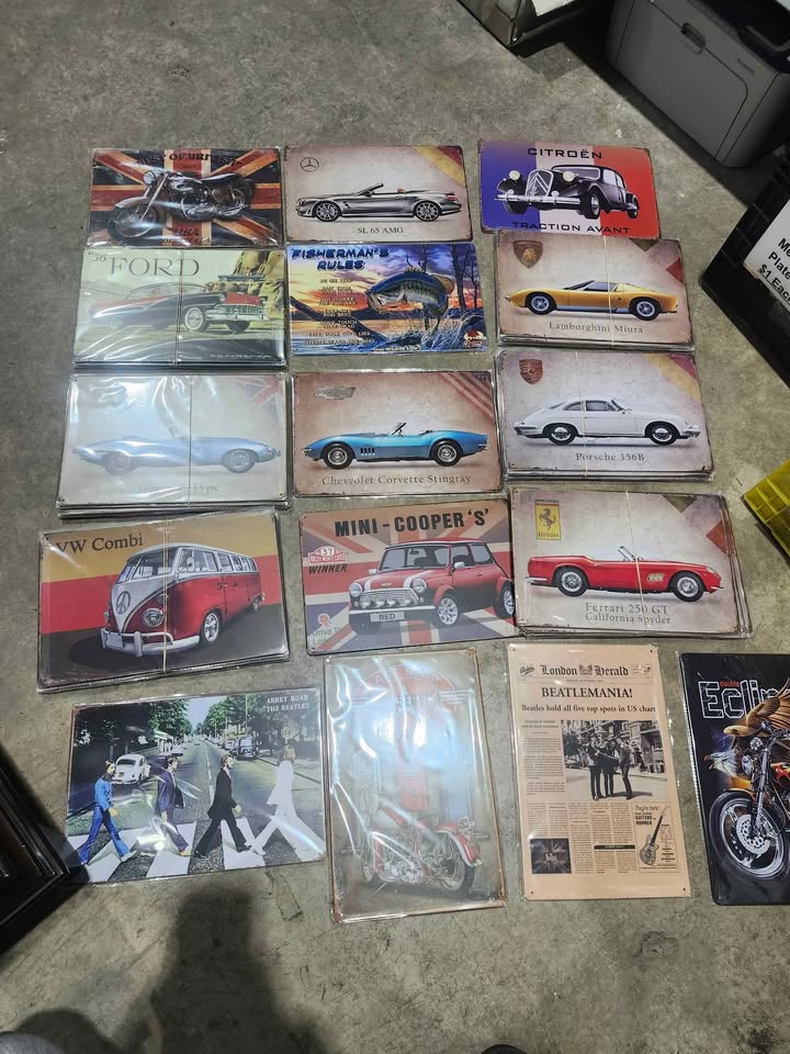 Vintage Metal Signs - 100s available!