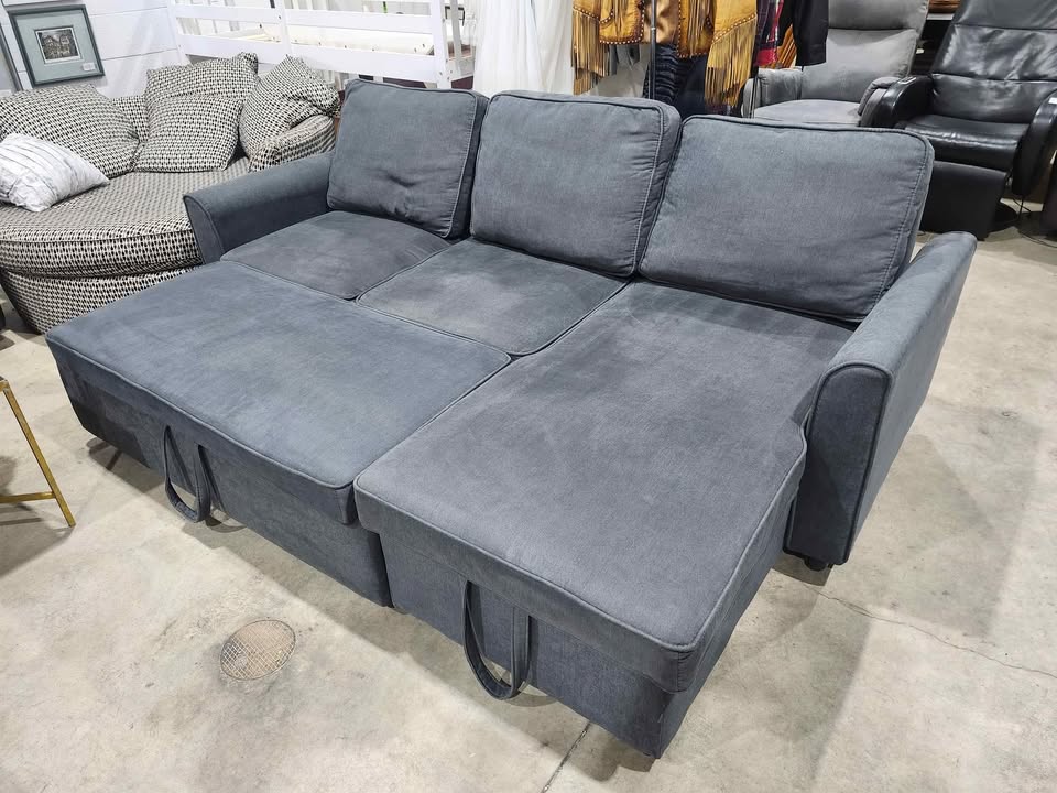 Structube CAROLE contemporary reversible sectional sofa-bed with storage