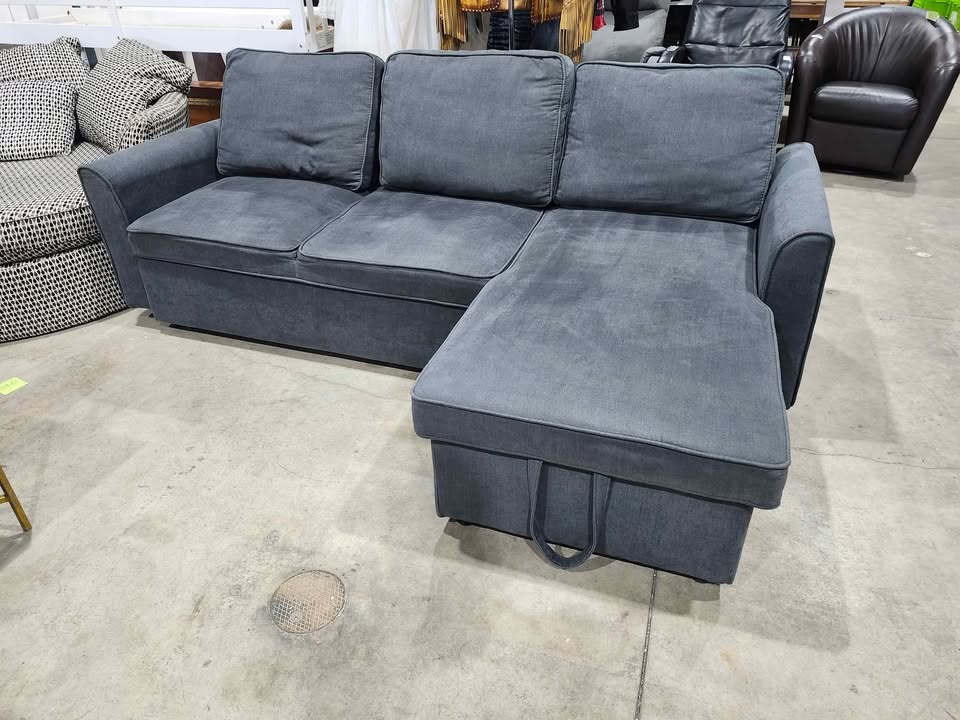 Structube CAROLE contemporary reversible sectional sofa-bed with storage