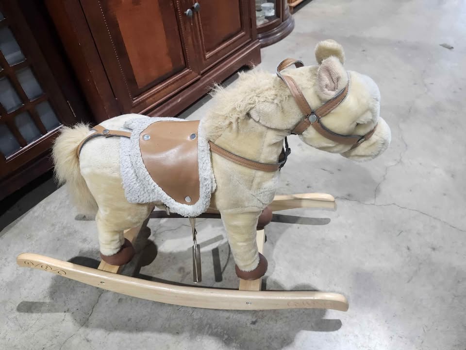 Chrisha Playful Plush Rocking Horse