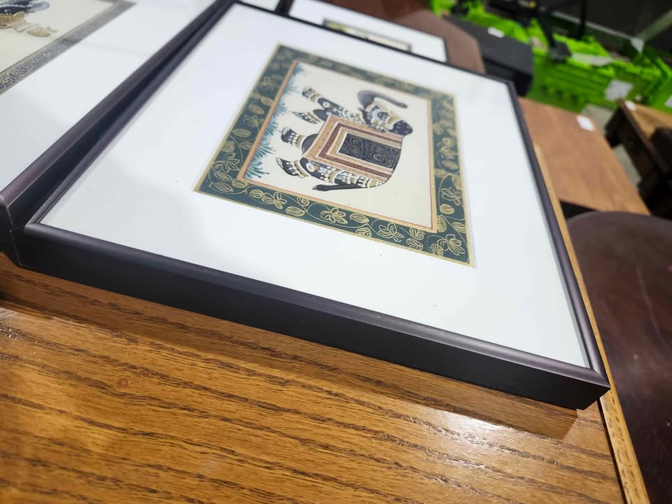 Framed Decorated Elephant Art - 4 Available