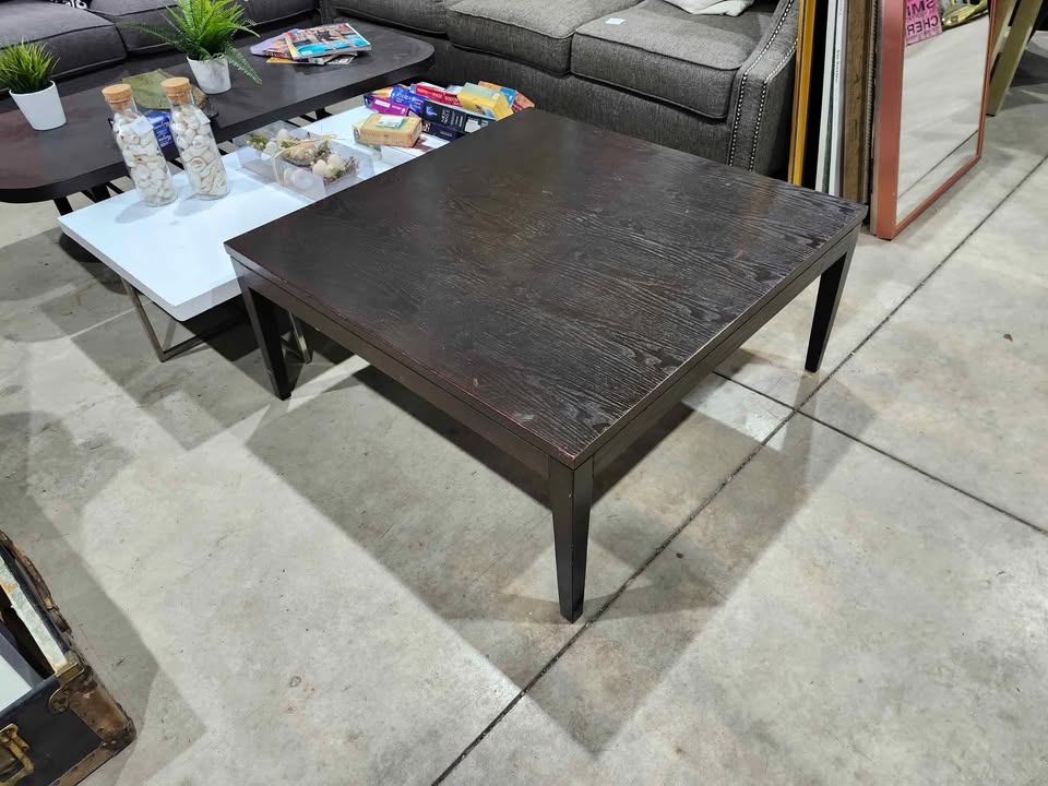 Large Solid Wooden Square Coffee Table