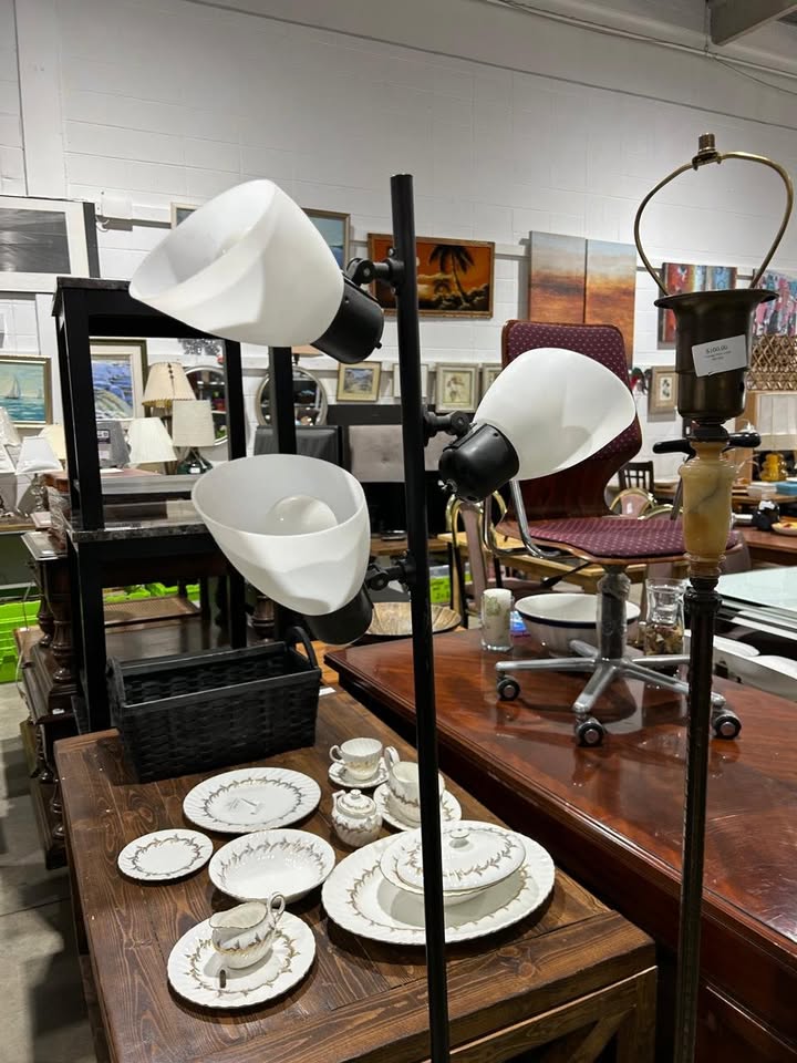 Black 3-lights Floor lamp