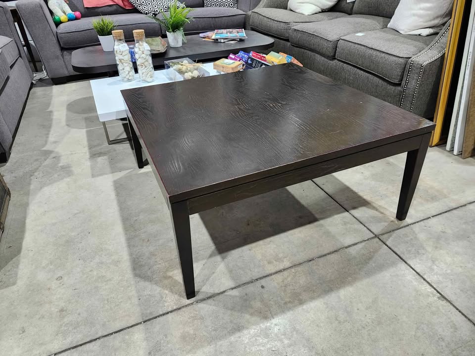 Large Solid Wooden Square Coffee Table
