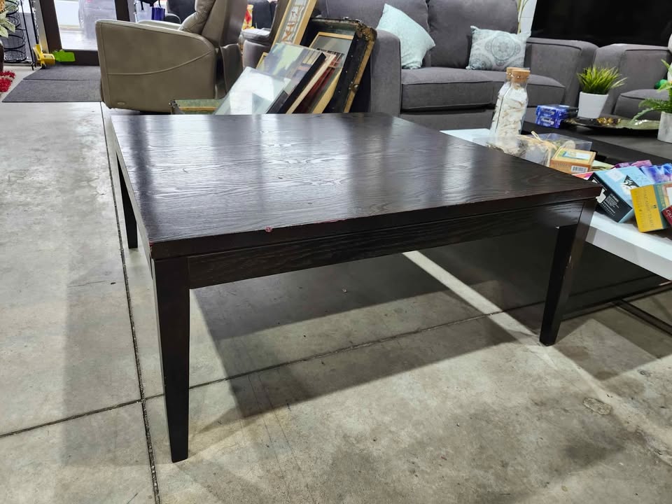 Large Solid Wooden Square Coffee Table