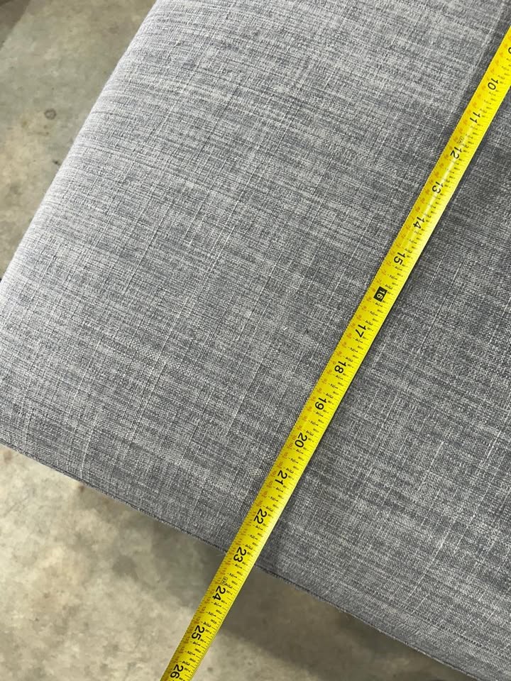 Upholstered Grey Large Storage Ottoman