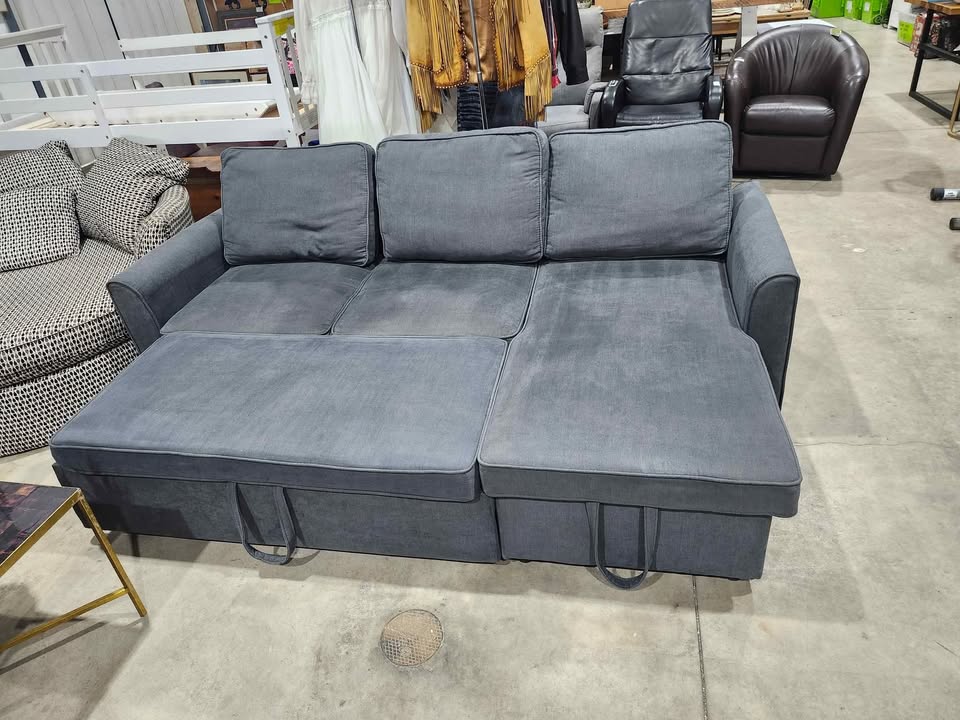 Structube CAROLE contemporary reversible sectional sofa-bed with storage