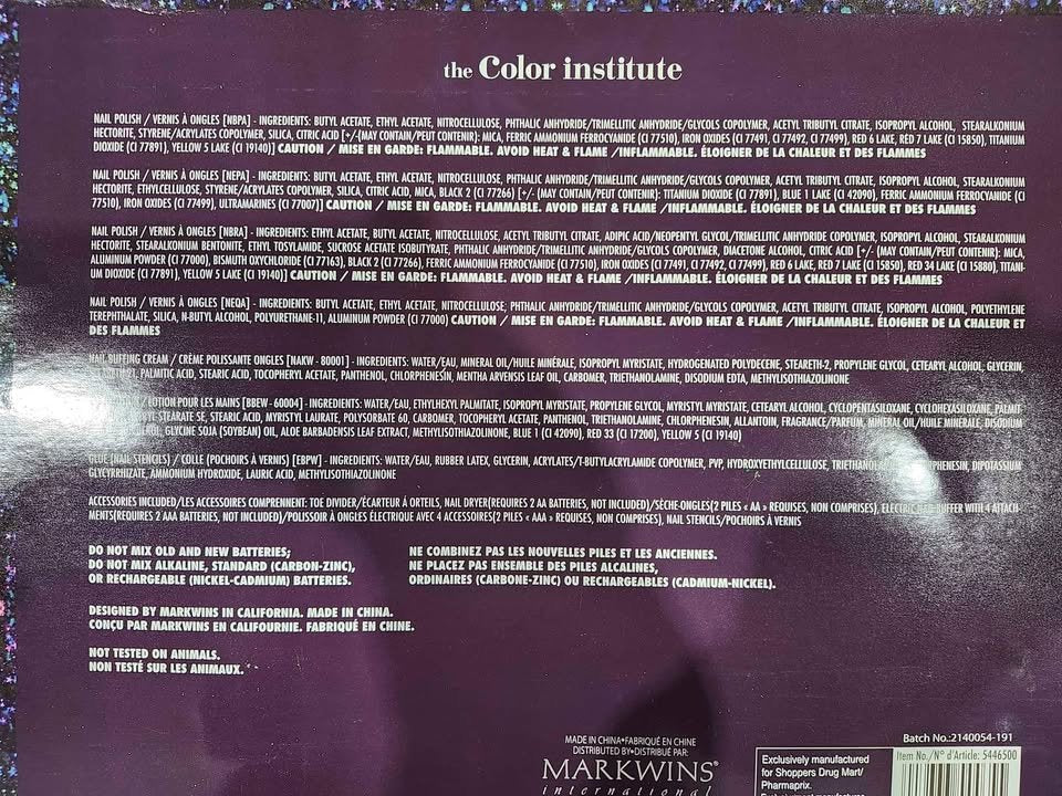 New! The Color Institute 19 Piece Manicure/Pedicure Set