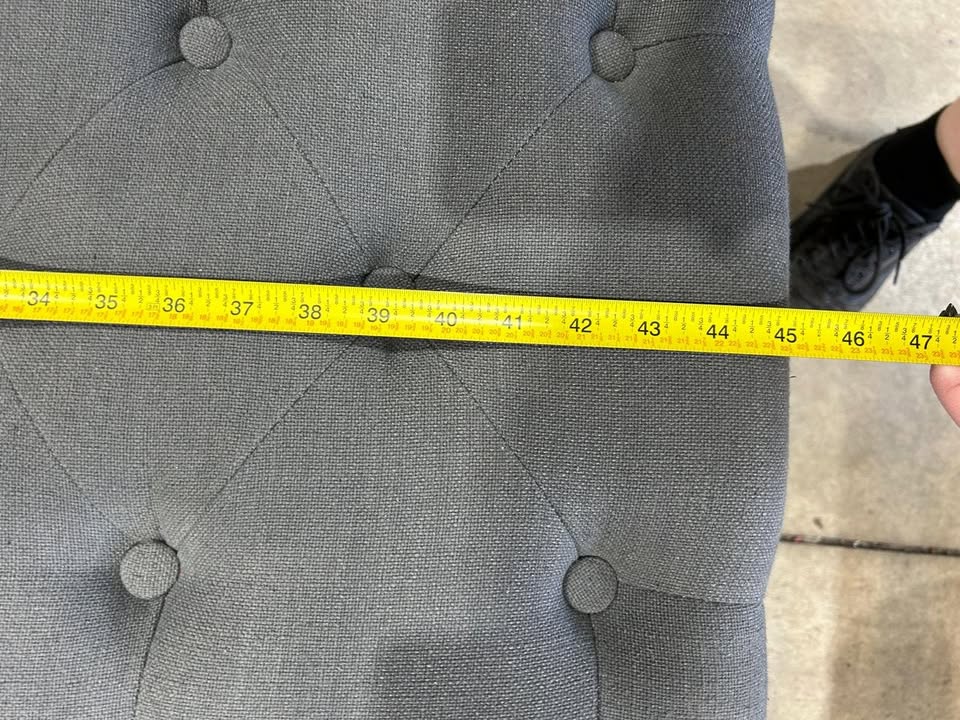 Grey Upholstered Bench