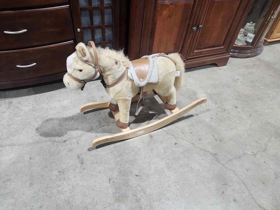 Chrisha Playful Plush Rocking Horse