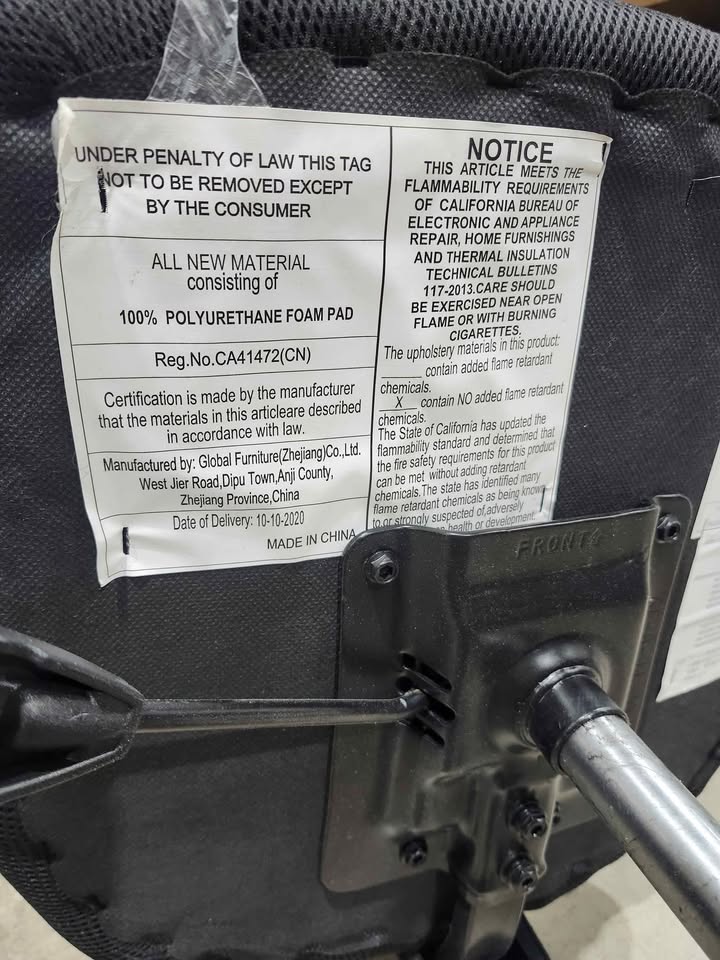 Armless Office Chairs with Mesh Back - 8 Available