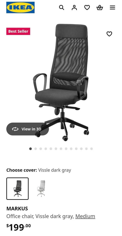 Brand New, Boxed! Ikea Markus Office Chair - Dark Gray