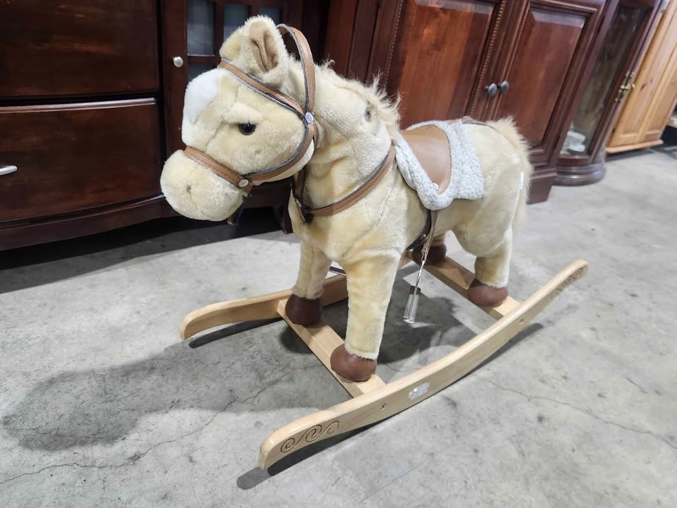 Chrisha Playful Plush Rocking Horse