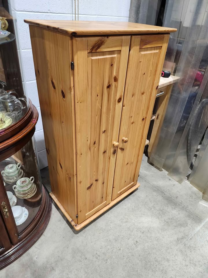 Tall 2-Door Cabinet with Sliding Shelf