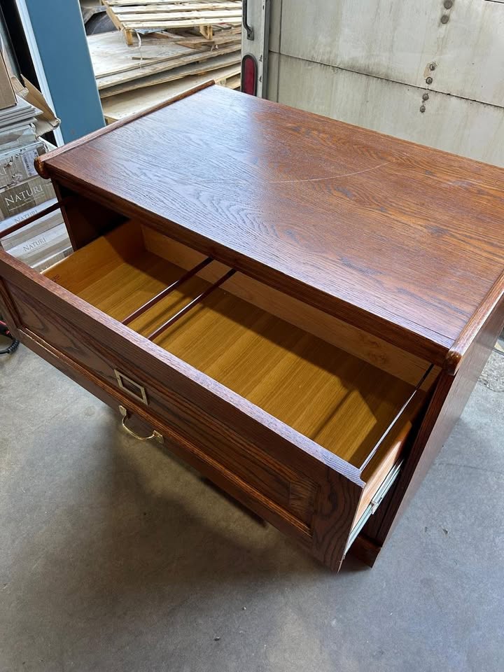 Wooden 3-Drawer Lateral File Cabinet - 2 Available