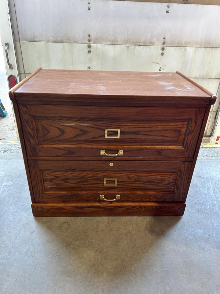 Wooden 3-Drawer Lateral File Cabinet - 2 Available