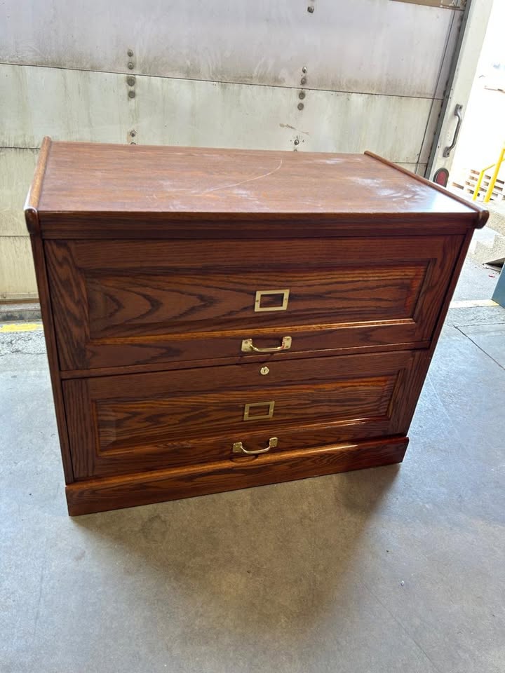 Wooden 3-Drawer Lateral File Cabinet - 2 Available