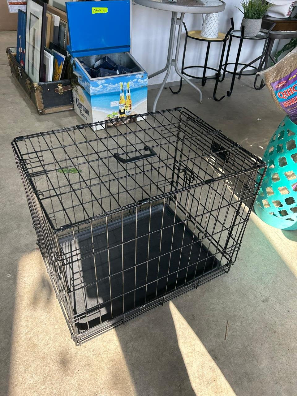 Black Metal Dog Crate