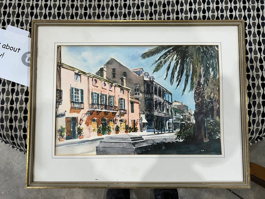 Vintage Framed Watercolor Paintings of New Orleans from 1965 - 2 Available