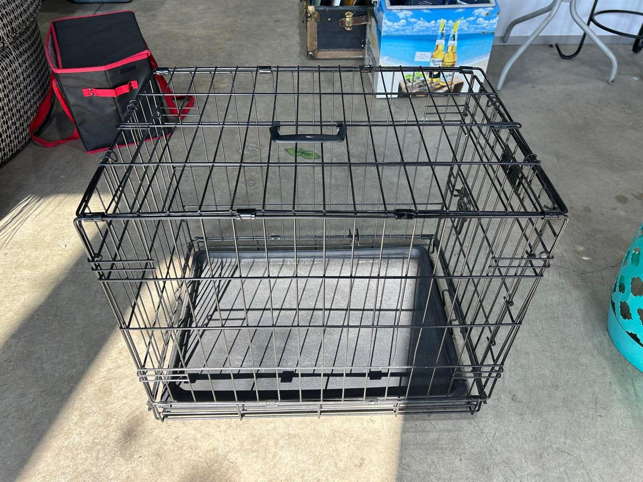 Black Metal Dog Crate