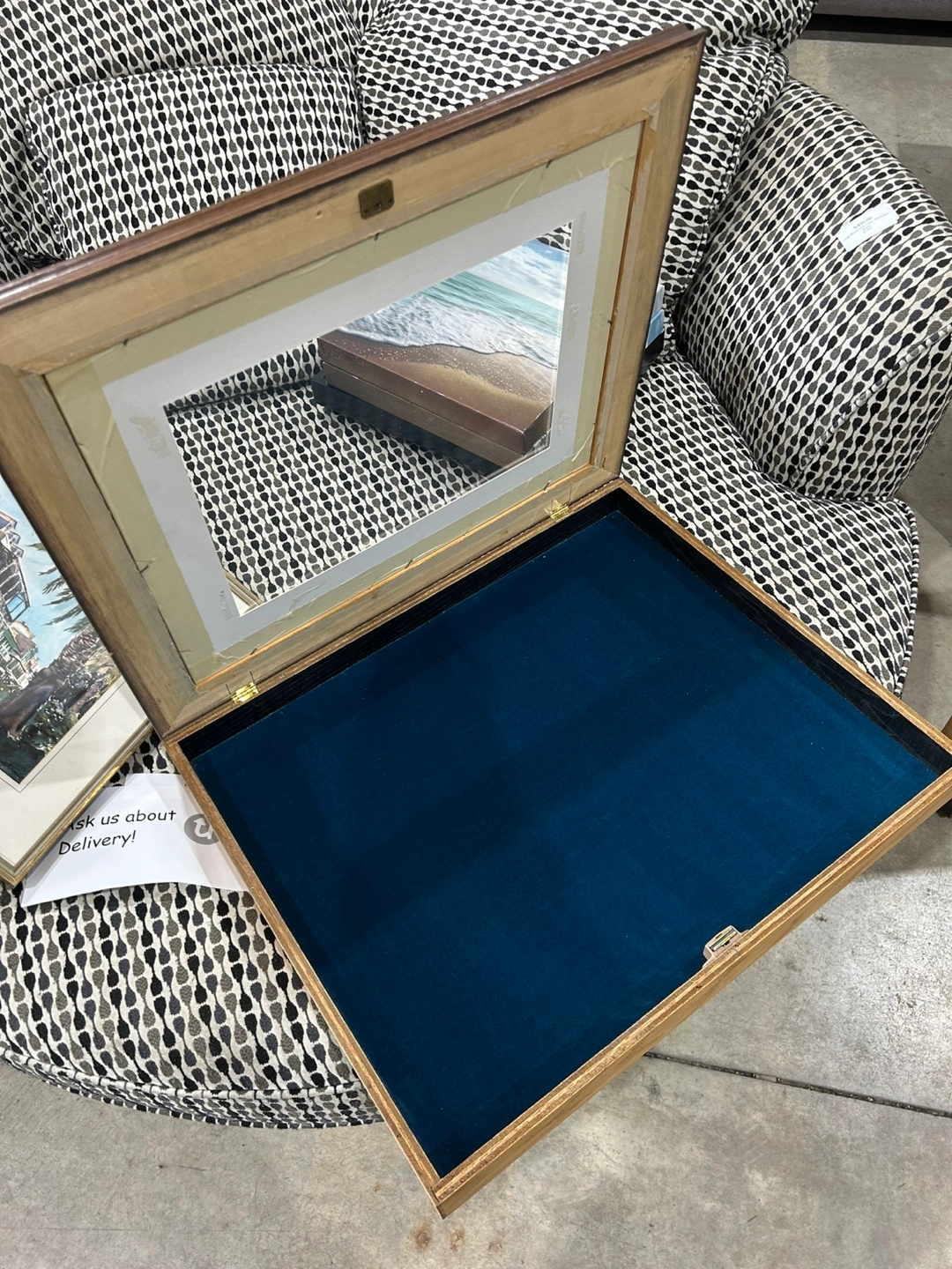 Vintage Wooden Shadow Box Frame with Compartment - 4 Available