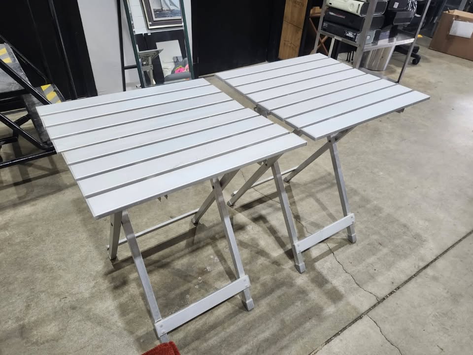 Pair of Portable Aluminum Folding Tables