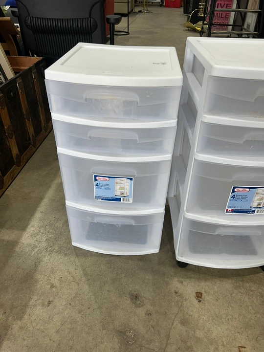 Sterilite 4-Drawer Rolling Cart - Two Available