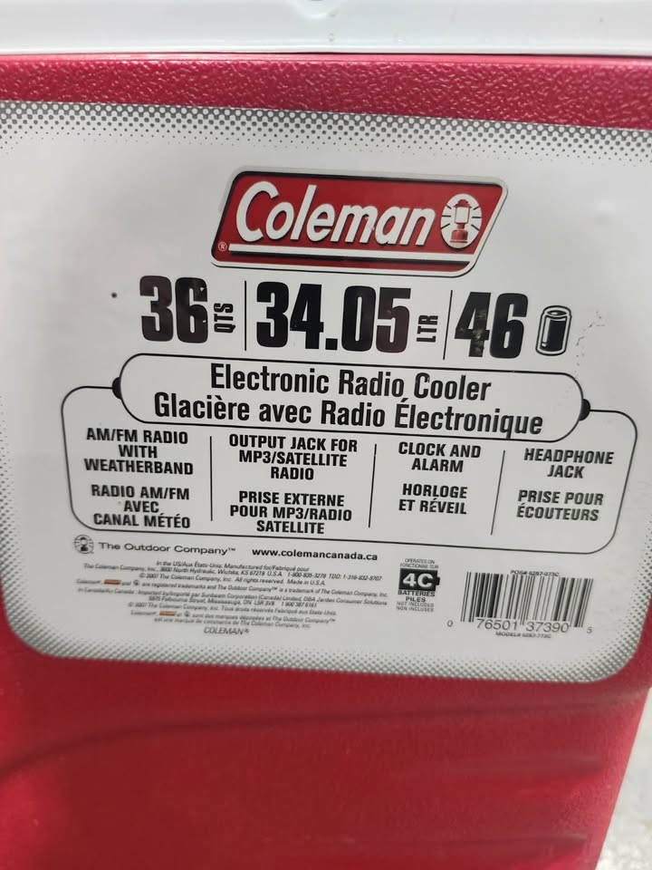 Coleman 36 Quart Electronic Radio Cooler