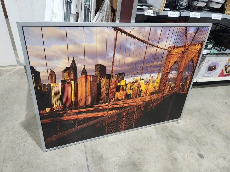 Large Framed Brooklyn Bridge Print
